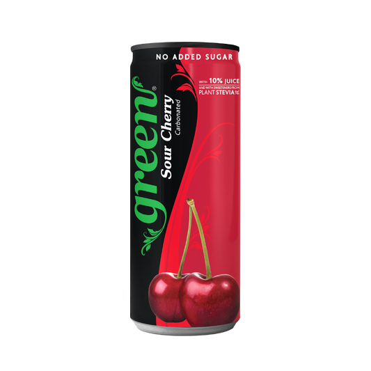 Green Sour Cherry 330 ml – gazirana pijača z okusom višnje, brez dodanega sladkorja