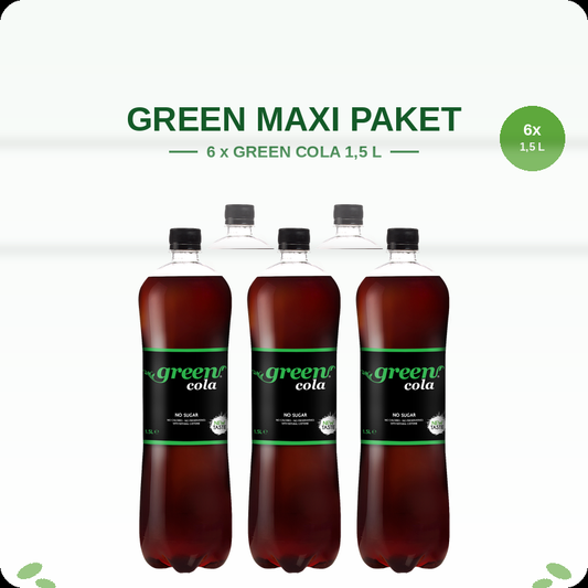 Green Maxi paket – 6 × Green Cola 1,5 l brez sladkorja