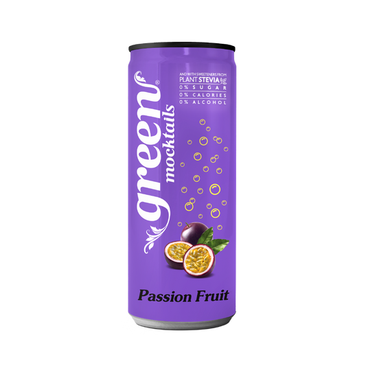 Green Passion Fruit 330 ml – gazirana pijača z okusom marakuje, brez sladkorja in brez kalorij
